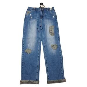 Cotton On Boys Husky Jeans Sz 13-14 | Adjustable Waist, Camouflage Patches, NWT
